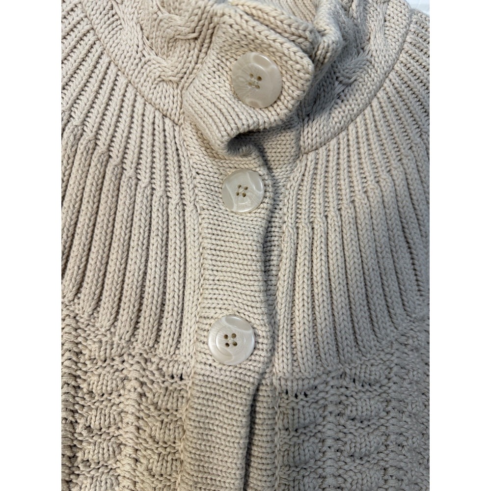 Leo & Nicole Women's Cardigan Sweater Beige Size Small - Picture 4 of 6